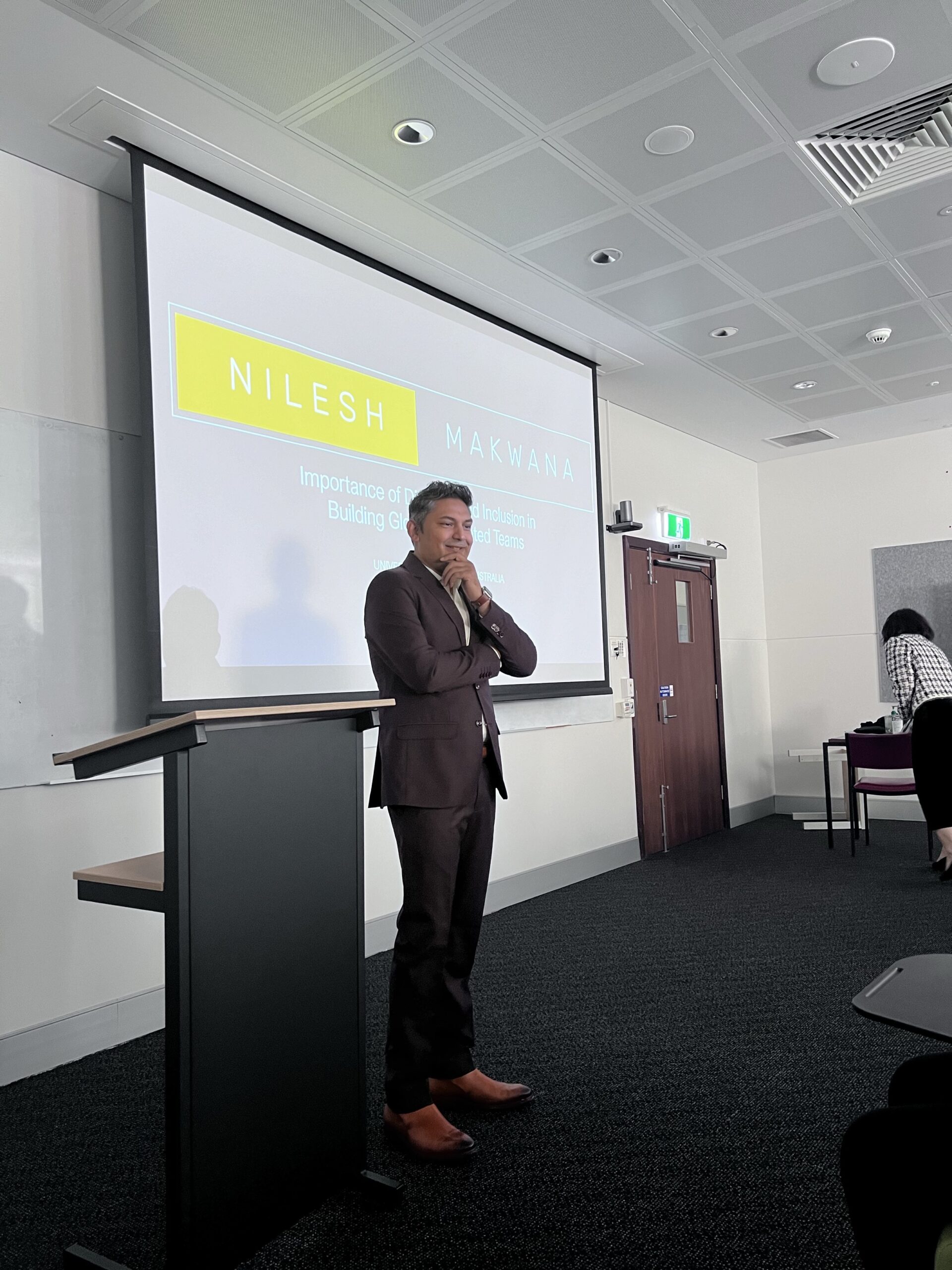 Nilesh Makwana presenting at UWA